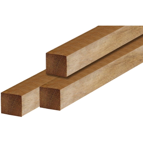 Paal hardhout geschaafd ongepunt 8,5x8,5x400 cm Tuindeco - Tuindeco