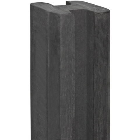 Berton-E-sleufpaal Vecht antraciet 10 x 10 x 190 cm tussenmodel Tuindeco - Tuindeco