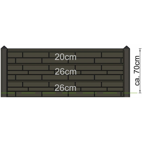 Berton borderpaal Hunze antraciet driewegsmodel 145 cm Tuindeco - Tuindeco