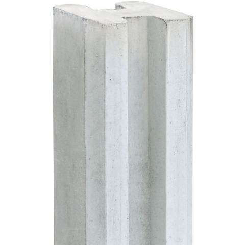 Berton sleufpaal Reest wit/grijs tussenmodel 246 cm met kabeldoorvoer Tuindeco - Tuindeco