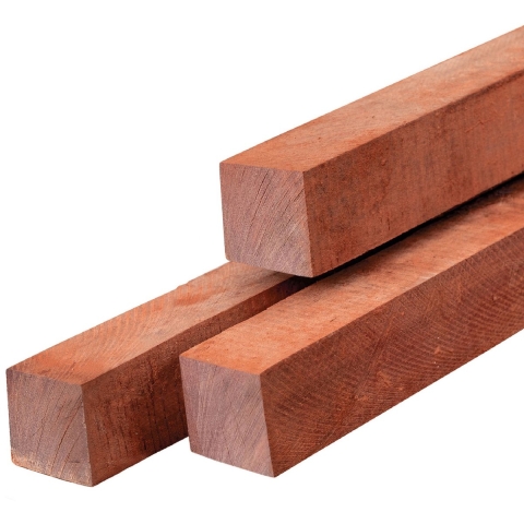 Paal hardhout fijn bezaagd ongepunt 7,0x7,0x400 cm Tuindeco - Tuindeco