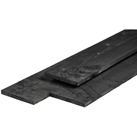 Plank douglas zwart geimpregneerd 2,5x25,0x400 cm Tuindeco - Tuindeco