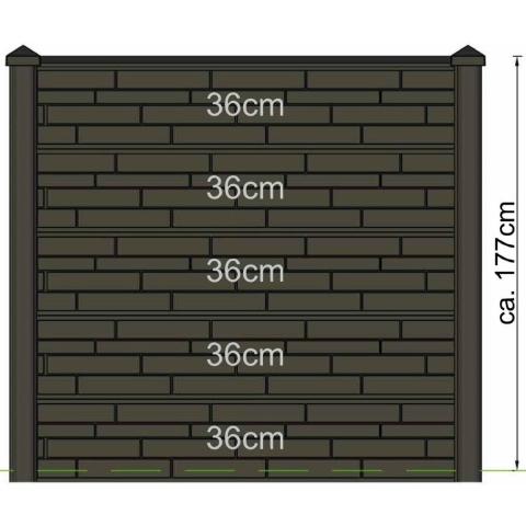Berton sleufpaal Reest gecoat tussenmodel 244 cm met kabeldoorvoer Tuindeco - Tuindeco