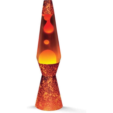 i-Total Lavalamp - Lava Lamp - Sfeerlamp - 40x11 cm - Glas/Aluminium - 30W - Vulkaan - XL1781