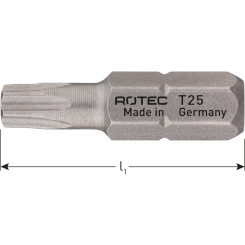 Rotec PRO Insertbit T 45 L=25mm C 6,3 BASIC - 10 stuks - 8060045