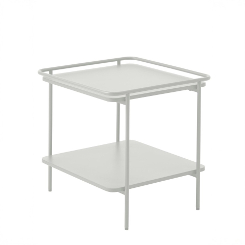 Giga Living - Nachtkastje Wit Metaal - 45x45x44,3cm - Yuba