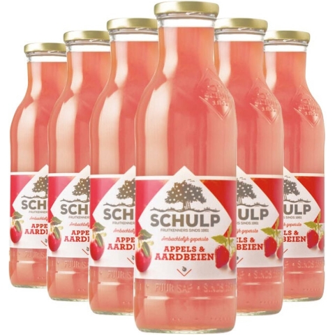 Schulp Appel&Aardbeiensap Ambachtelijk 6 x 0,75 liter