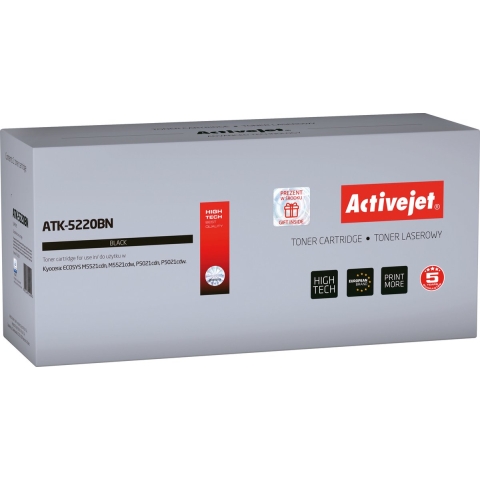 ActiveJet ATK-5220MN toner voor Kyocera-printer; Kyocera TK-5220M vervanging; Opperste; 1200 pagina's; magenta.