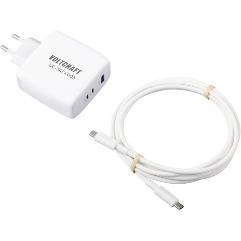 VOLTCRAFT UC-3ACX003 USB-oplader 120 W Binnen Uitgangsstroom (max.) 5 A 3 x USB-C, USB-A GaN