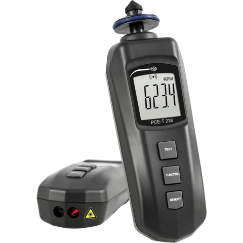 PCE Instruments PCE-T 238 Toerenteller 0.5 - 19999 omw/min 5 - 99999 omw/min