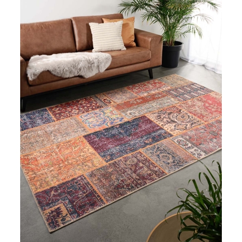 Heritaged Patchwork vloerkleed - Fade Heritage blauw|multi - 190x290