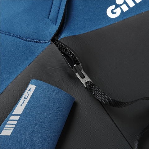 Gill Junior Pursuit Full arm 4/3 mm wetsuit blauw, JL (13-14 jaar)