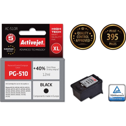 Originele inkt cartridge Activejet AC-510R Zwart