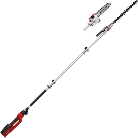 Einhell Elektrische Telescopische Tuin-Multitool GC-HC 90/2046 T - 900 W - Snoeilengte heggenschaar: 41,2 cm - Snoeilengte kettingzaag: 18 cm - Geleidesteel maximaal 2,60 m
