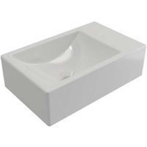 Plieger Houston fontein links zonder kraangat 37x23cm wit