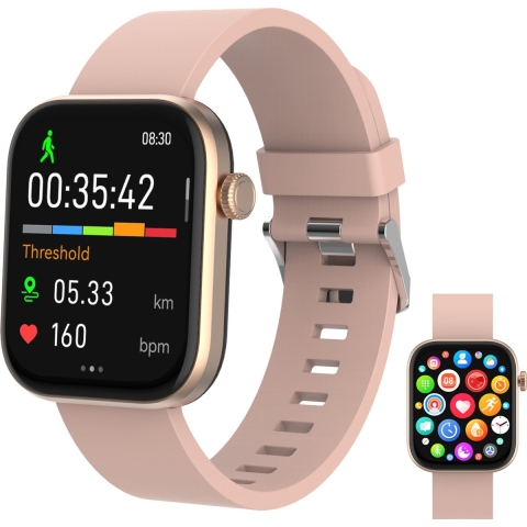 Denver Smartwatch - Android iOS - Volledige Belfunctie - Amoled Display - Sporthorloge - Hartslagmeter - Saturatiemeter - Slaapmonitor - SWC185RO