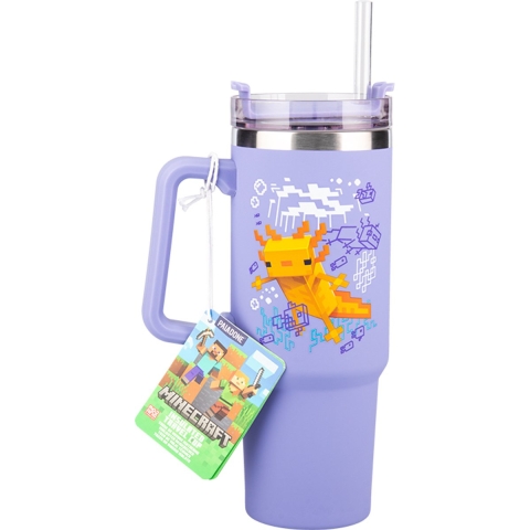 Minecraft - Axolotl Purple Travel Cup with Straw