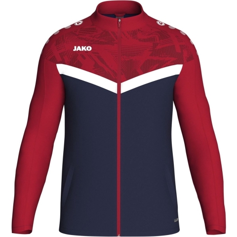 JAKO 9324 Polyestervest Iconic - Marine/Chillrood - XL