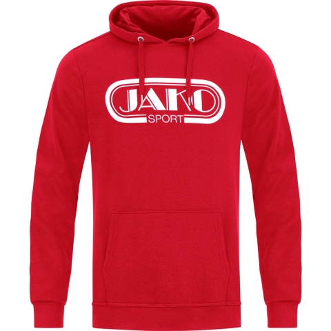 JAKO 6711 Sweater Met Kap Retro - Rood - L