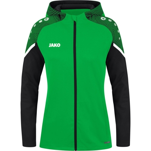 JAKO 6822D Jas Met Kap Performance Dames - Zachtgroen/Zwart - 38