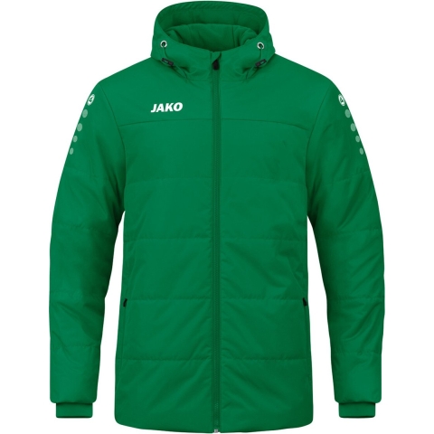 JAKO 7103 Coachvest Team Met Kap - Sportgroen - XXL