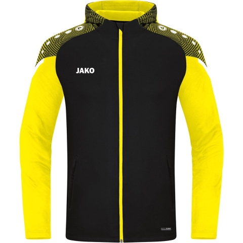 JAKO 6822 Jas Met Kap Performance - Zwart/Zachtgeel - 4XL