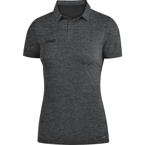 JAKO 6329D Polo Premium Basics Dames - Antraciet Gemeleerd - 40