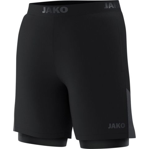 JAKO 6276D 2-In-1 Short Power Dames - Zwart - 34
