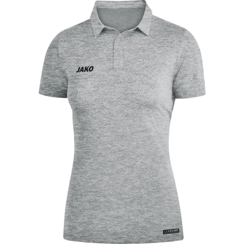 JAKO 6329D Polo Premium Basics Dames - Lichtgrijs Gemeleerd - 38