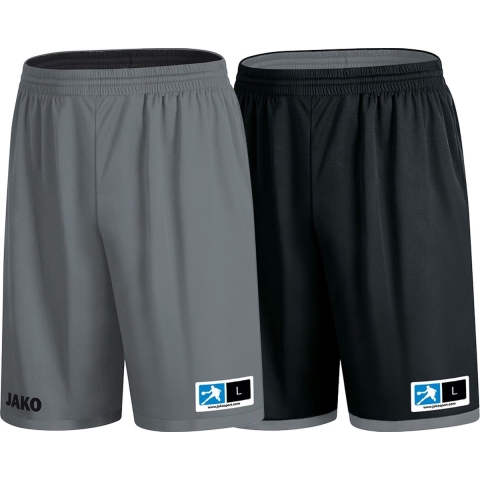 JAKO 4451 Reversible Short Change 2.0 - Zwart/Steengrijs - L