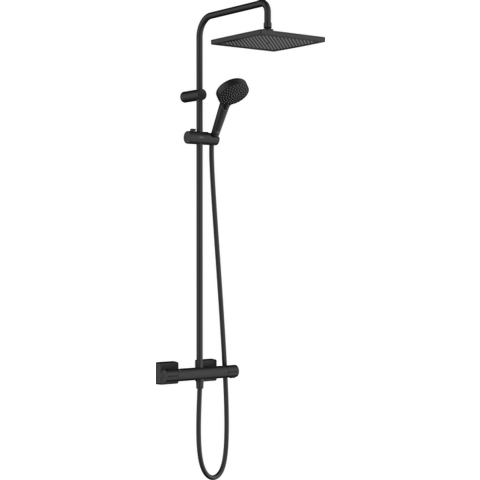 hansgrohe Vernis Shape showerpipe 240 1jet EcoSmart met thermostaat mat zwart