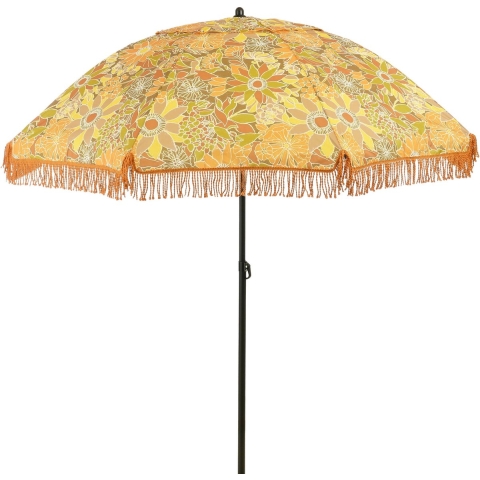 Mica Decorations Bloem Parasol - H238 xØ220 cm - Bruin
