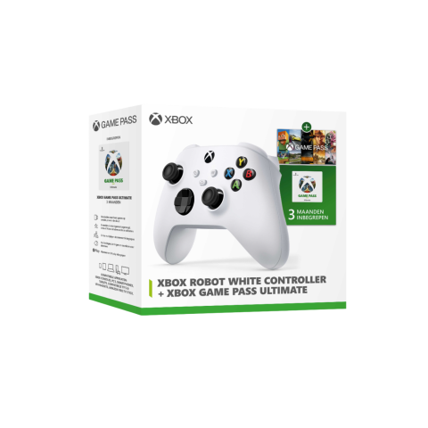 Microsoft Xbox Wireless Controller + Game Pass Ultimate Online 3 Maanden Series Wit