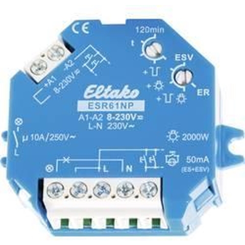 Eltako ESR61NP Stroomstootschakelaar Op- en inbouw 1x NO 230 V/DC, 230 V/AC 10 A 2000 W 1 stuk(s)