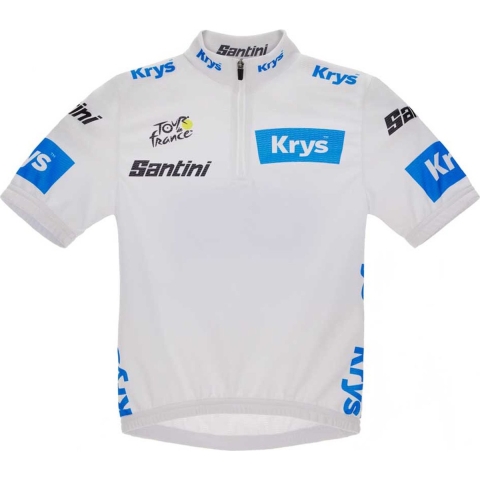 TOUR DE FRANCE Kindershirt witte trui 2025 kinderfietsshirt, Maat XL