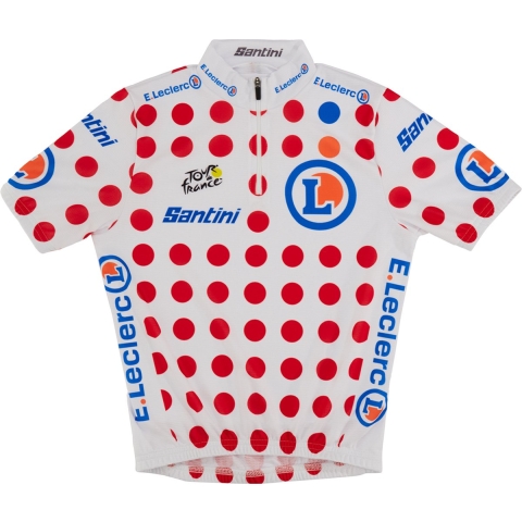 TOUR DE FRANCE Kindershirt bolletjestrui 2025 kinderfietsshirt, Maat L