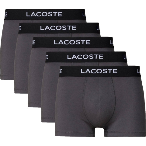 Lacoste Casual Boxershorts Heren (5-Pack)– Maat S – Donkergrijs en Zwart