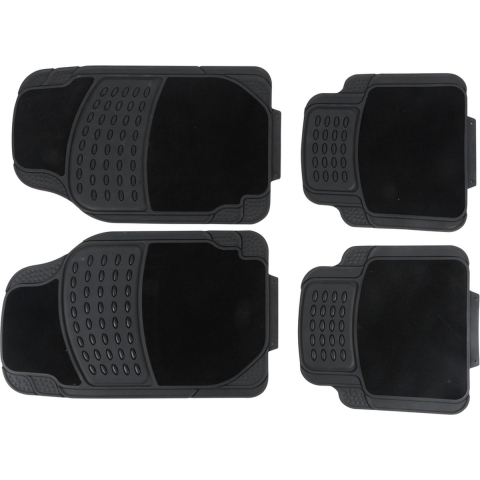 All Ride Automatten Universeel - Set van 4 - 70 x 44 cm/ 44,5 x 43 cm - Zwart