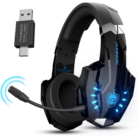 PHOINIKAS G9000 Max 2.4GHz PS4 Draadloze Gaming Headset - met microfoon - Over-ear PS5 Koptelefoon -