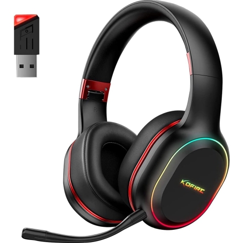 Kofire UG-05 2.4GHz Draadloze Gaming Headset - Bluetooth koptelefoon - Afneembare microfoon - Geschi