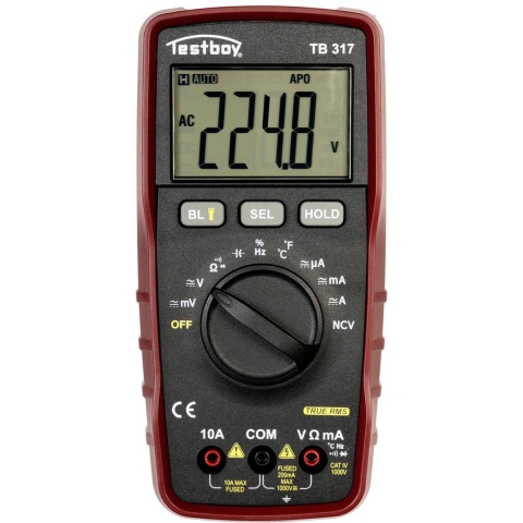 Testboy TB317 Multimeter Digitaal CAT IV 1000 V