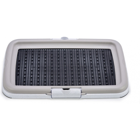 Stefanplast Hondentoilet 60 X 40 X 4 Cm Rubber Grijs/zwart