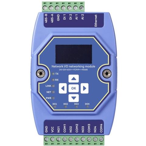TRU COMPONENTS TC-ME31-AAAX2240 Interfacemodule Modbus-RTU, Modbus-TCP, Modbus Gateway, DI/O, Analog, RJ-45, RS-485 Aantal ingangen: 4 x Aantal uitgangen: 4 x
