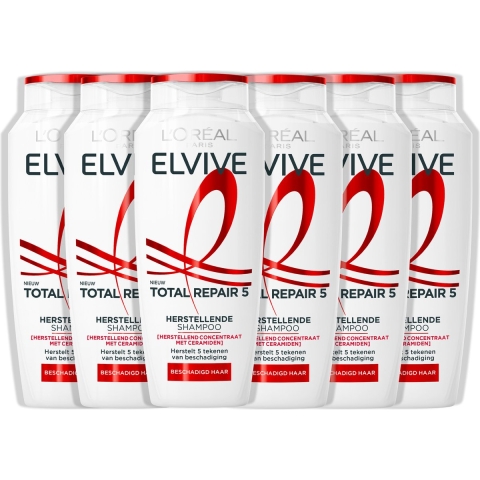 6x L'Oréal Elvive Total Repair 5 Shampoo 250 ml