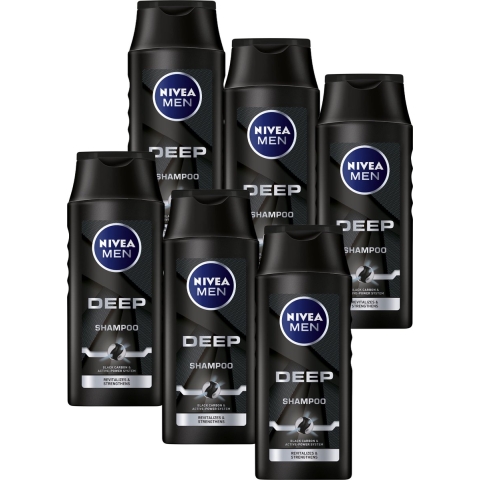 6x Nivea Men Deep Shampoo 250 ml