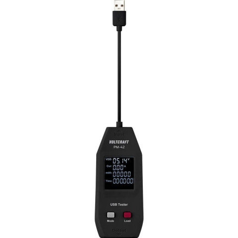 VOLTCRAFT PM-42 USB-stroommeter Digitaal Incl. testkabel