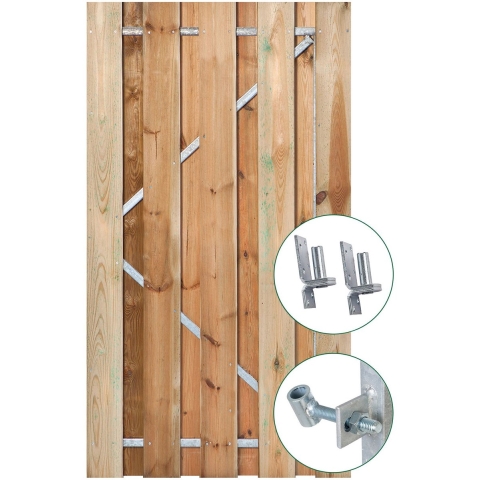 Tuindeur Solide grenen 90 cm Tuindeco - Tuindeco