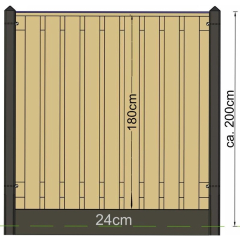 Berton paal Amstel gecoat driewegsmodel 280 cm Tuindeco - Tuindeco