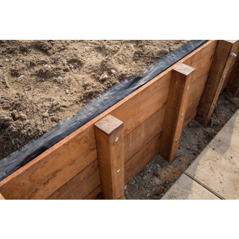 Opgeklampte schotten hardhout klasse 1 40 mm L200xH120 cm Tuindeco - Tuindeco