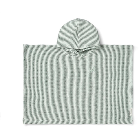 Liewood Handdoek Poncho - Paco - Pepermunt/Creme De La Creme - Liewood - 1-2 jaar (80-92) - Babyhanddoek